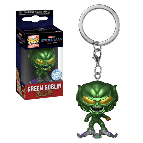 Funko Pocket Pop!: Marvel Spider Man No Way Home S3 - Green Goblin (with BMB) Bobble-Head Vinyl Keychain